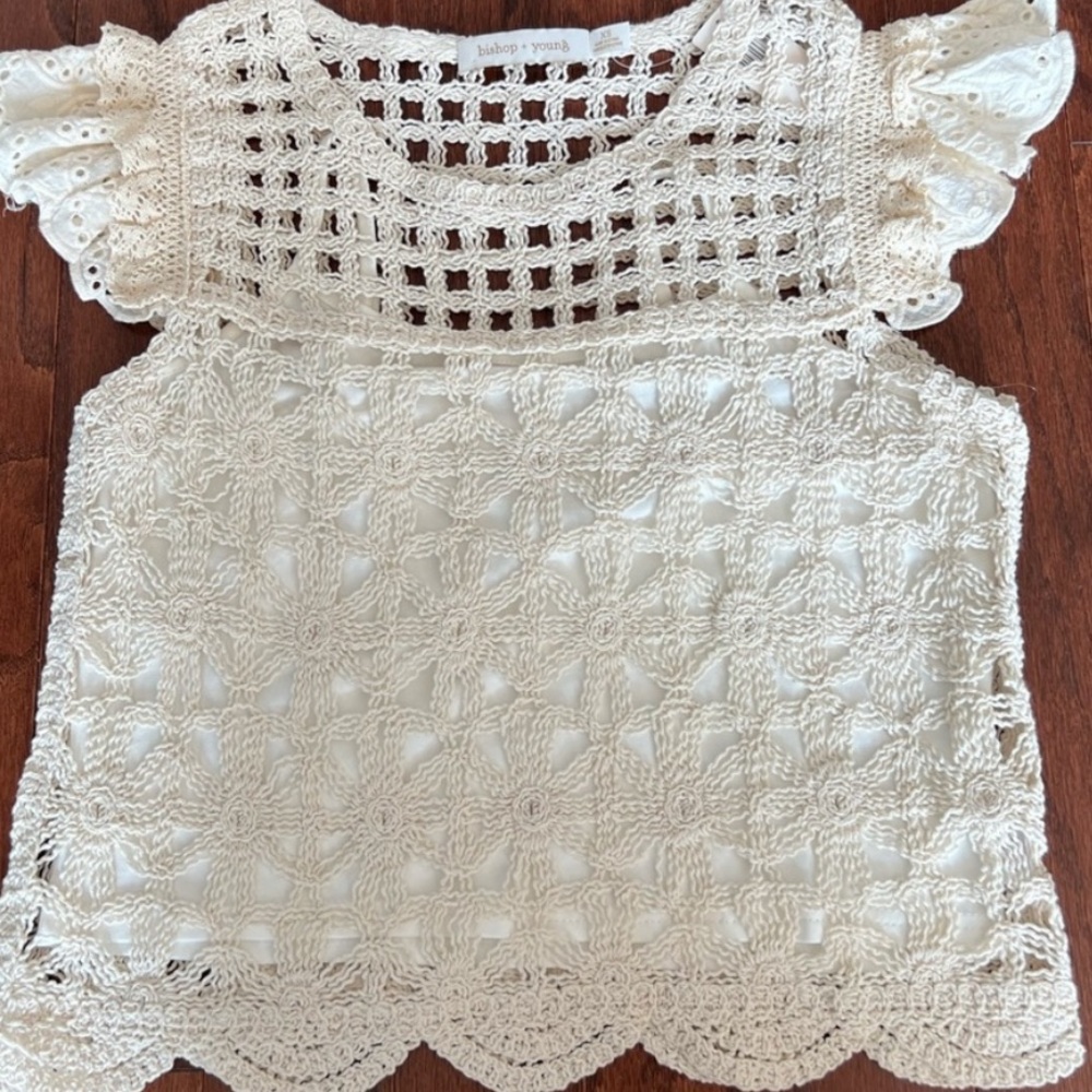 Anthropologie BISHOP + YOUNG
CROCHET CROP TOP XS EUC - Picture 6 of 9